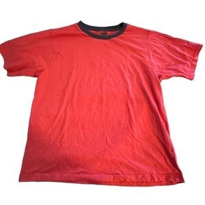 Men's HYPE Red w/ Navy Trim Pullover Crewneck Shirt Size 2XL EUC #6290